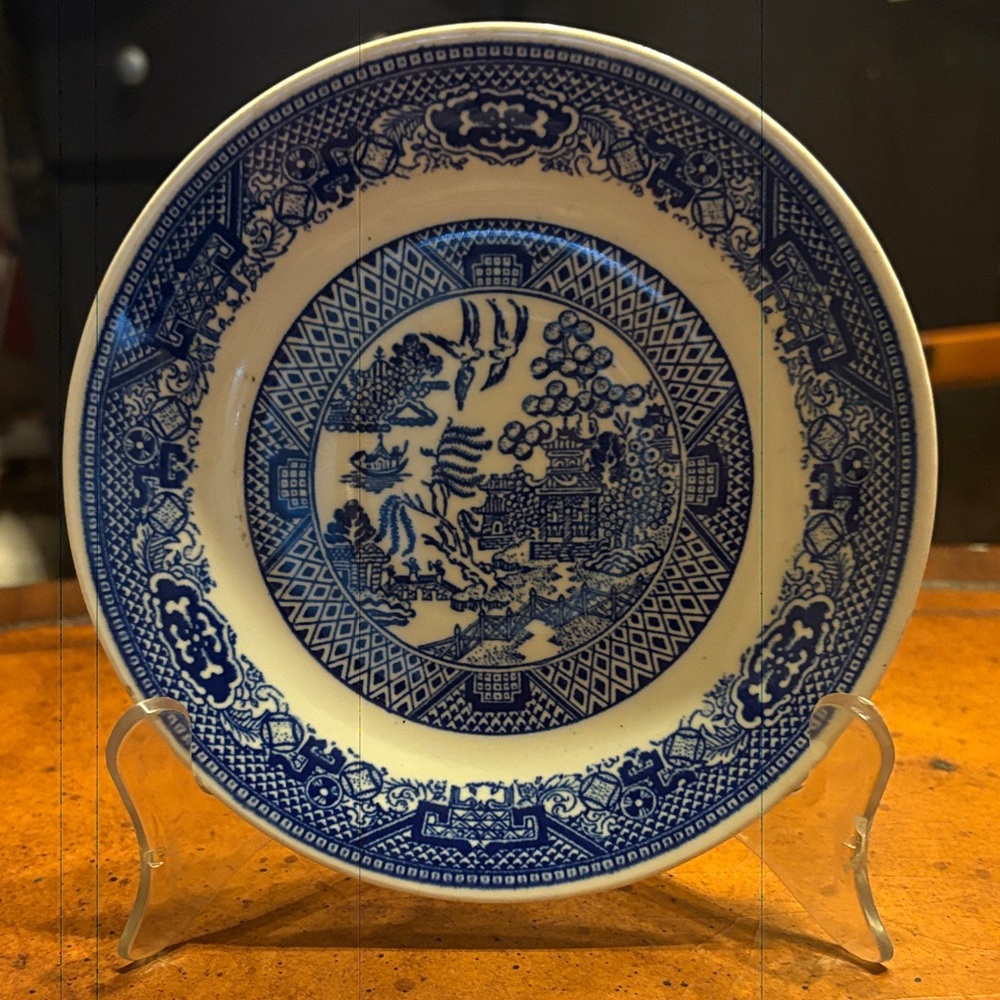 Vintage Willow Ware Saucer N52 by Royal China